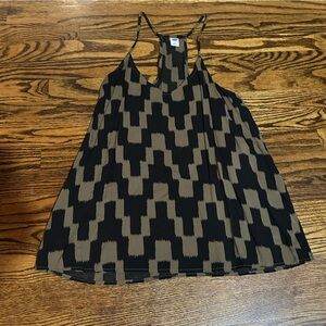 Black and Tan Patterned tank top